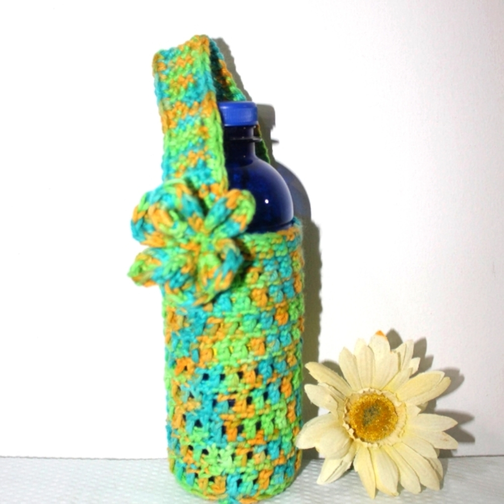 NEW Bottle Carrier/Holder HAND CRAFTED Crochet Handmade